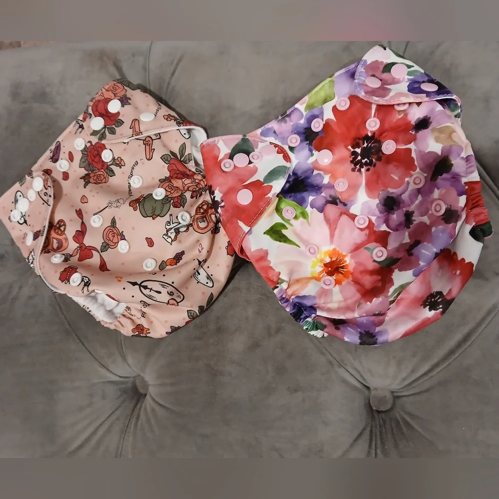 Avia Floral and Pink Kids Cloth Diapers 4pc.